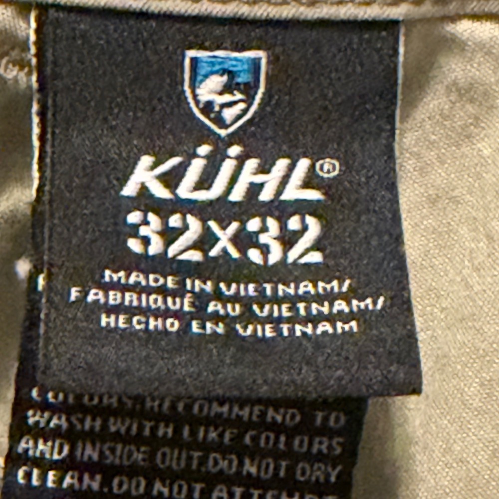 Kuhl Revolvr Khaki Tan Vintage Patina Dye Hiking Work Pants Mens Size 32x32 - Picture 3 of 14